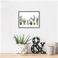 Picture of Pots with plants _GroupedProduct_Rectangle_Landscape_Canvas_Framed_