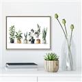 Picture of Pots with plants _GroupedProduct_Rectangle_Landscape_Canvas_Framed_