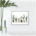 Picture of Pots with plants _GroupedProduct_Rectangle_Landscape_Canvas_Framed_
