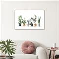 Picture of Pots with plants _GroupedProduct_Rectangle_Landscape_Canvas_Framed_