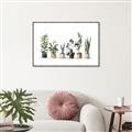 Picture of Pots with plants _GroupedProduct_Rectangle_Landscape_Canvas_Framed_