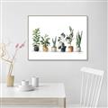 Picture of Pots with plants _GroupedProduct_Rectangle_Landscape_Canvas_Framed_