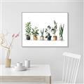 Picture of Pots with plants _GroupedProduct_Rectangle_Landscape_Canvas_Framed_