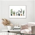Picture of Pots with plants _GroupedProduct_Rectangle_Landscape_Canvas_Framed_