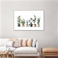 Picture of Pots with plants _GroupedProduct_Rectangle_Landscape_Canvas_Framed_