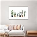 Picture of Pots with plants _GroupedProduct_Rectangle_Landscape_Canvas_Framed_