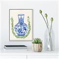 Picture of Blue vase II _GroupedProduct_Rectangle_Portrait_Canvas_Framed_