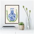 Picture of Blue vase II _GroupedProduct_Rectangle_Portrait_Canvas_Framed_