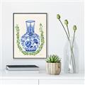Picture of Blue vase II _GroupedProduct_Rectangle_Portrait_Canvas_Framed_