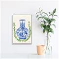 Picture of Blue vase II _GroupedProduct_Rectangle_Portrait_Canvas_Framed_