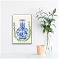 Picture of Blue vase II _GroupedProduct_Rectangle_Portrait_Canvas_Framed_
