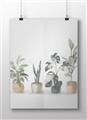 Picture of Pots with plants _GroupedProduct_Rectangle_Landscape_Unframed_Print_Only_