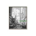 Picture of Big Cat on street of NY _GroupedProduct_Rectangle_Portrait_Canvas_Framed_