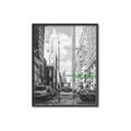 Picture of Big Cat on street of NY _GroupedProduct_Rectangle_Portrait_Canvas_Framed_