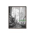 Picture of Big Cat on street of NY _GroupedProduct_Rectangle_Portrait_Canvas_Framed_