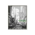 Picture of Big Cat on street of NY _GroupedProduct_Rectangle_Portrait_Canvas_Framed_
