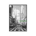 Picture of Big Cat on street of NY _GroupedProduct_Rectangle_Portrait_Canvas_Framed_