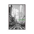 Picture of Big Cat on street of NY _GroupedProduct_Rectangle_Portrait_Canvas_Framed_