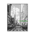 Picture of Big Cat on street of NY _GroupedProduct_Rectangle_Portrait_Canvas_Framed_