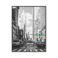 Picture of Big Cat on street of NY _GroupedProduct_Rectangle_Portrait_Canvas_Framed_