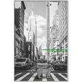 Picture of Big Cat on street of NY _GroupedProduct_Rectangle_Portrait_Canvas_Framed_