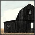 Picture of Big Black Barn _GroupedProduct_Square_Canvas_Framed_