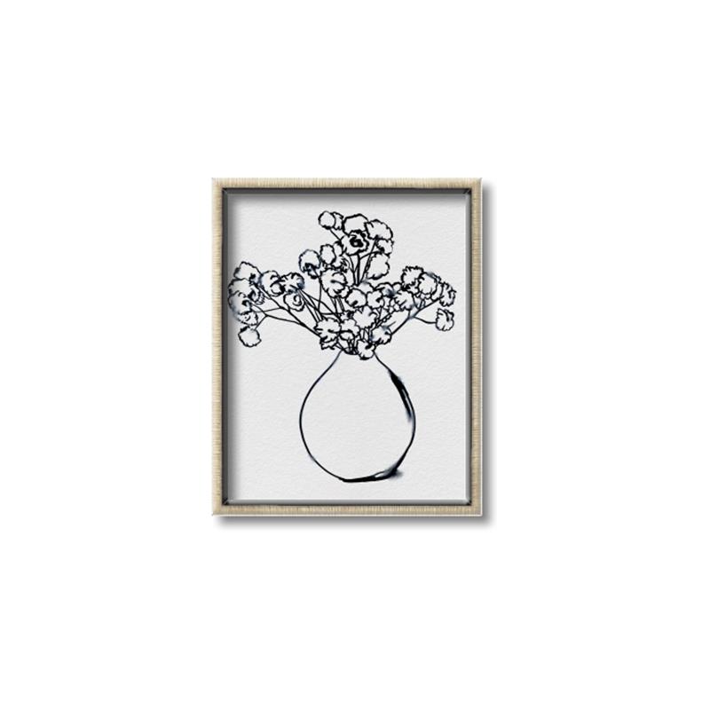 Picture of A Floral Sketch _GroupedProduct_Rectangle_Portrait_Canvas_Framed_
