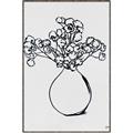 Picture of A Floral Sketch _GroupedProduct_Rectangle_Portrait_Canvas_Framed_