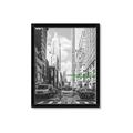 Picture of Big Cat on street of NY _GroupedProduct_Rectangle_Portrait_Framed_Matted_