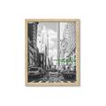 Picture of Big Cat on street of NY _GroupedProduct_Rectangle_Portrait_Framed_Matted_