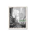 Picture of Big Cat on street of NY _GroupedProduct_Rectangle_Portrait_Framed_Matted_