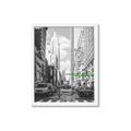 Picture of Big Cat on street of NY _GroupedProduct_Rectangle_Portrait_Framed_Matted_