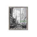 Picture of Big Cat on street of NY _GroupedProduct_Rectangle_Portrait_Framed_Matted_
