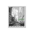 Picture of Big Cat on street of NY _GroupedProduct_Rectangle_Portrait_Framed_Matted_