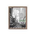 Picture of Big Cat on street of NY _GroupedProduct_Rectangle_Portrait_Framed_Matted_