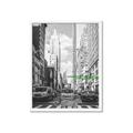 Picture of Big Cat on street of NY _GroupedProduct_Rectangle_Portrait_Framed_Matted_