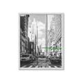 Picture of Big Cat on street of NY _GroupedProduct_Rectangle_Portrait_Framed_Matted_