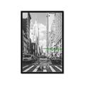Picture of Big Cat on street of NY _GroupedProduct_Rectangle_Portrait_Framed_Matted_