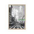 Picture of Big Cat on street of NY _GroupedProduct_Rectangle_Portrait_Framed_Matted_