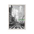 Picture of Big Cat on street of NY _GroupedProduct_Rectangle_Portrait_Framed_Matted_