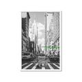 Picture of Big Cat on street of NY _GroupedProduct_Rectangle_Portrait_Framed_Matted_