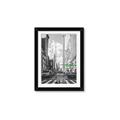 Picture of Big Cat on street of NY _GroupedProduct_Rectangle_Portrait_Framed_Matted_