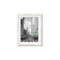 Picture of Big Cat on street of NY _GroupedProduct_Rectangle_Portrait_Framed_Matted_