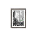 Picture of Big Cat on street of NY _GroupedProduct_Rectangle_Portrait_Framed_Matted_