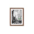 Picture of Big Cat on street of NY _GroupedProduct_Rectangle_Portrait_Framed_Matted_