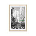 Picture of Big Cat on street of NY _GroupedProduct_Rectangle_Portrait_Framed_Matted_
