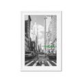 Picture of Big Cat on street of NY _GroupedProduct_Rectangle_Portrait_Framed_Matted_