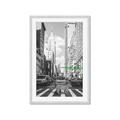Picture of Big Cat on street of NY _GroupedProduct_Rectangle_Portrait_Framed_Matted_