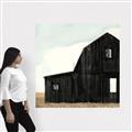 Picture of Big Black Barn _GroupedProduct_Square_Canvas_