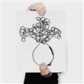 Picture of A Floral Sketch _GroupedProduct_Rectangle_Portrait_Canvas_